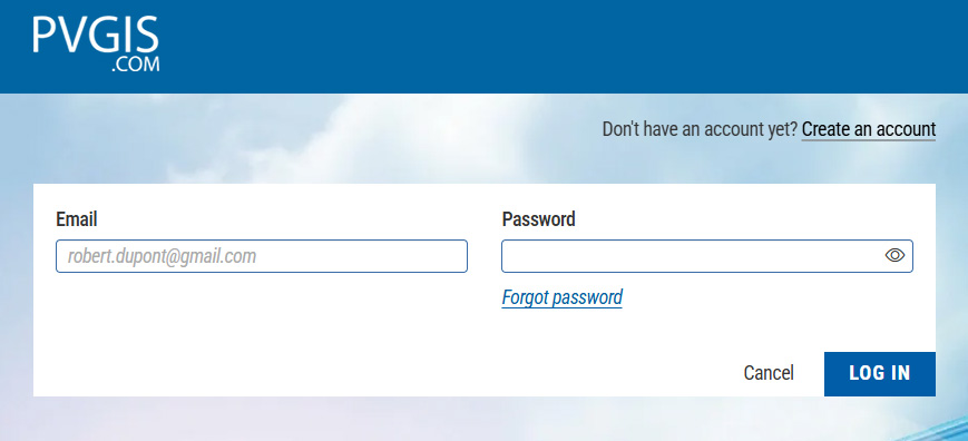 login form